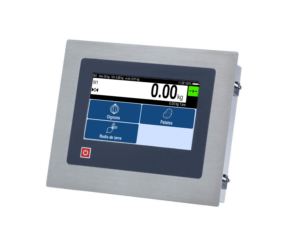 Sélection de produits sur l’indicateur de pesage IT8000ET