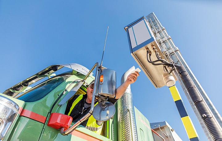 Selbstbedienterminal für Fahrer