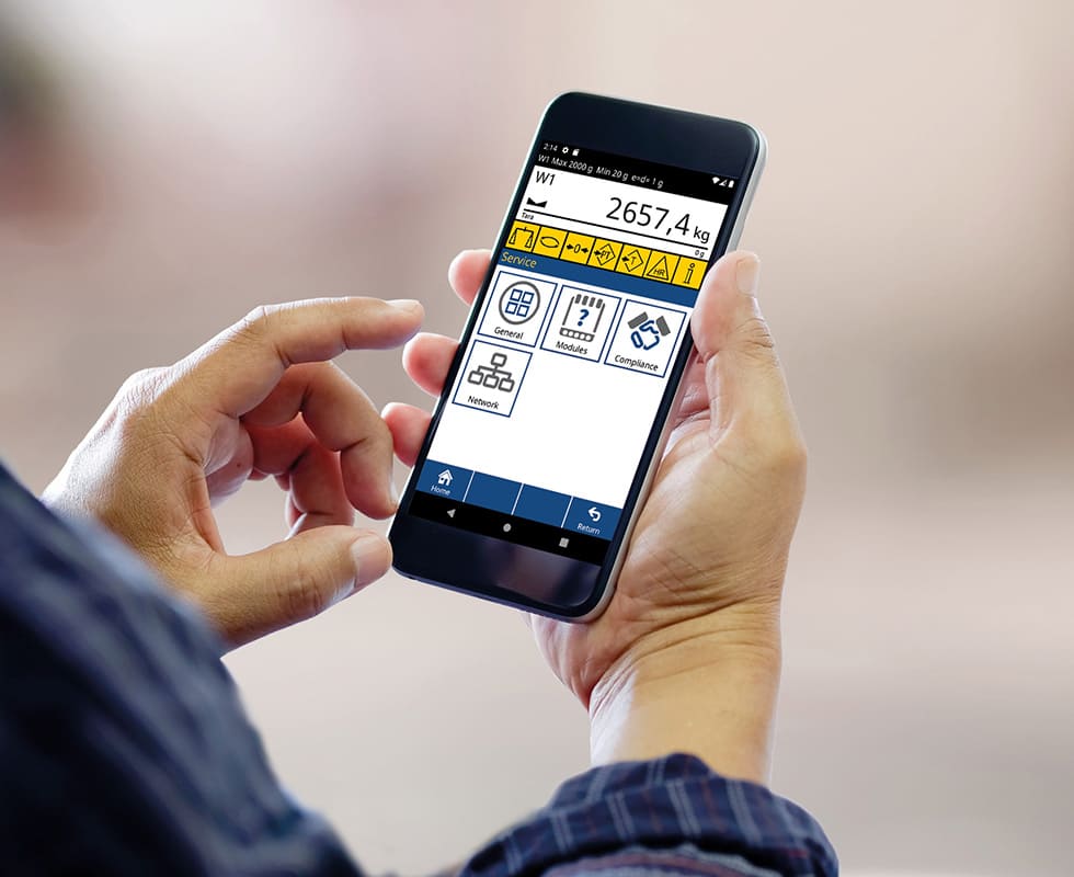Waagen steuern und warten via App