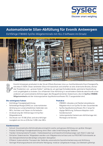 Abfüllanlage Wägetechnik SysTec