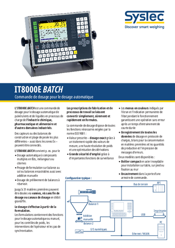 IT8000E BATCH / Brochure FR