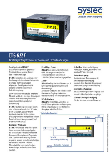 IT5 BELT Wägeterminal