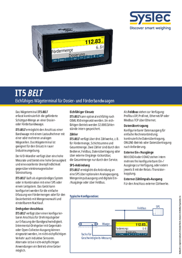 IT5 BELT Wägeterminal