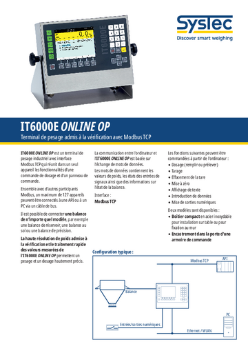 IT6000E ONLINE OP / Brochure FR