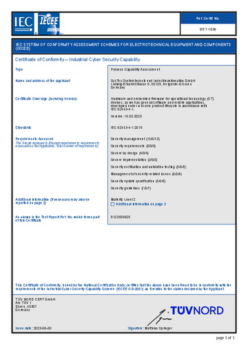Zertifikat SysTec