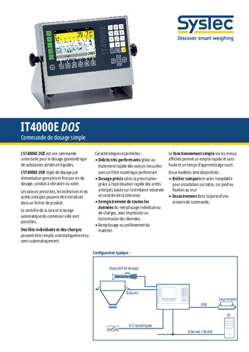 IT4000E DOS / Brochure FR