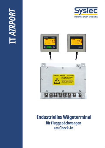 Broschüre Wägeterminals Fluggepäckwaagen