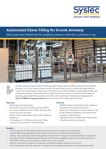 weighing technology filling systems for liquids / SysTec