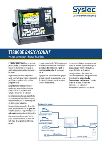 IT8000E BASIC COUNT / Brochure FR
